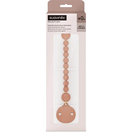 Suavinex Selection Color Essence 0m+ - Siliconen fopspeenclip - Orange Sunset