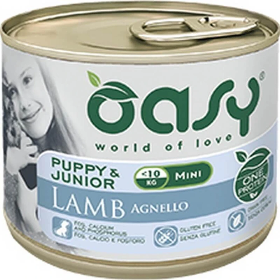 Oasy Puppy & Junior Mini Lamb - Complete Food for Small-Breed Puppies, 200 g