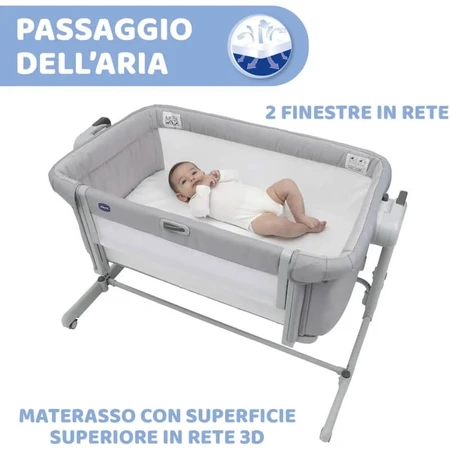 Chicco next2me evo magic – Beistellbett – Grey Mist