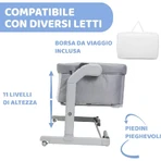 Chicco next2me evo magic – Beistellbett – Grey Mist