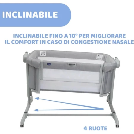 Chicco next2me evo magic – Beistellbett – Grey Mist