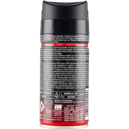 Malizia Musk - Deodorantspray voor mannen, 150 ml