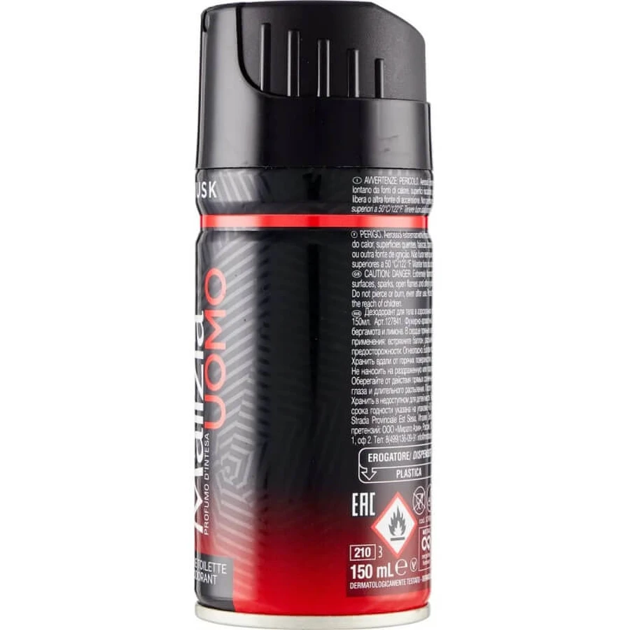 Malizia Musk - Deodorantspray voor mannen, 150 ml