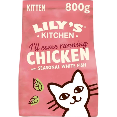 Lily's Kitchen Kitten Chicken and White Fish - Dry Food for Kittens, 800 g