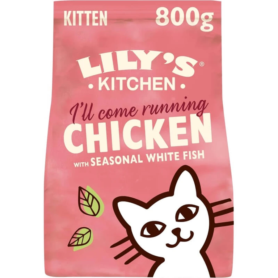 Lily's Kitchen Kitten Chicken and White Fish - Dry Food for Kittens, 800 g