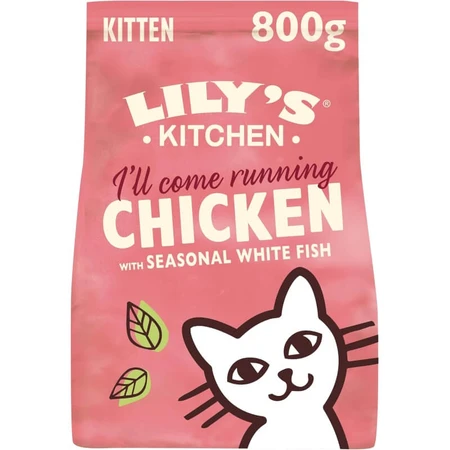 Lily's Kitchen Kitten Chicken and White Fish - Dry Food for Kittens, 800 g