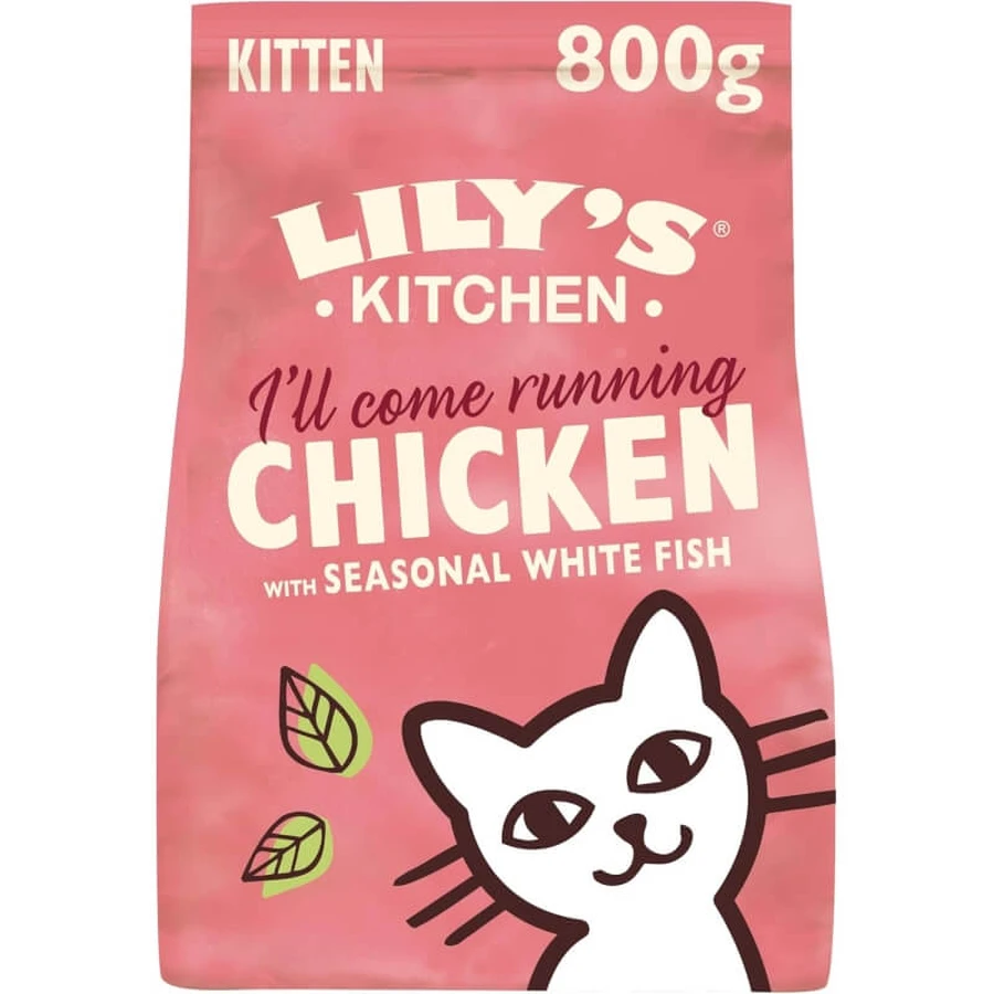 Lily's Kitchen Kitten Chicken and White Fish - Dry Food for Kittens, 800 g