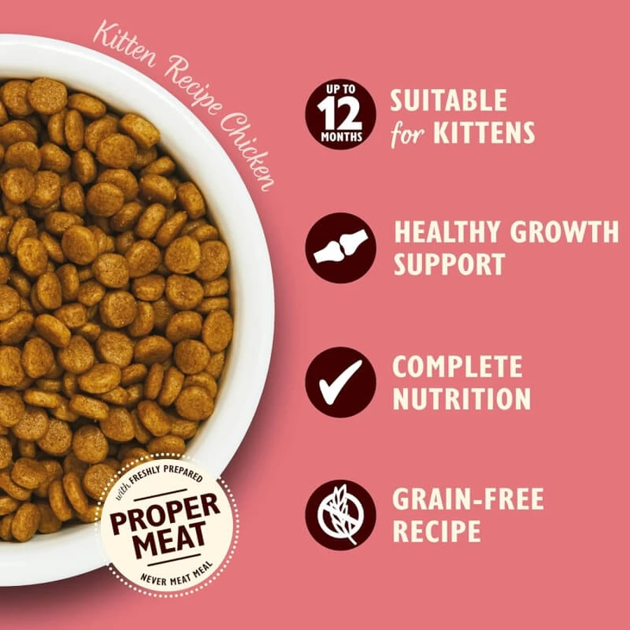 Lily's Kitchen Kitten Chicken and White Fish - Dry Food for Kittens, 800 g