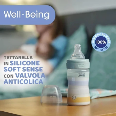 Chicco Well-Being – Flasche mit langsamem Durchfluss, 150 ml – Grün