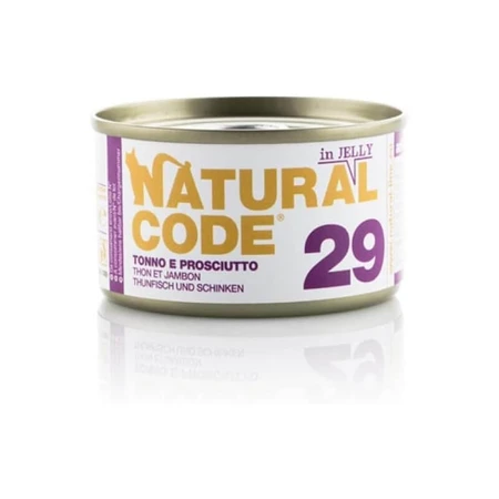 Natural Code 29 Tuna and Ham - Complete Food for Adult Cats, 85 g