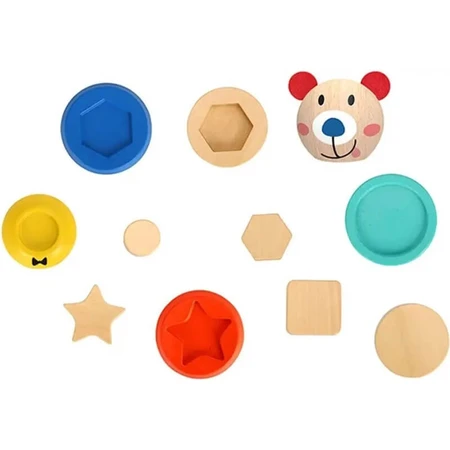 Tooky Toys Toren in de vorm van een beer - Stapelbare toren