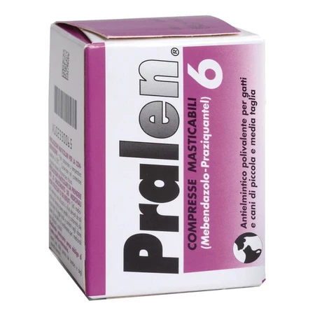 Teknofarma Pralen - 70 chewable tablets, veterinary antiparasitic treatment for dogs and cats