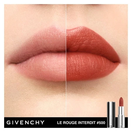 Givenchy Le Rouge Interdit Intense Silk - Barra de labios luminosa n.º 500 Brun Mocha