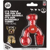 Tasty Bone Nylon Trio-bot - Kauwspeeltje met rundvleessmaak voor honden
