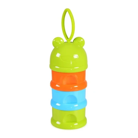 Cangaroo Frog Boy - Draagbare melkpoederdispenser met 4 vakjes