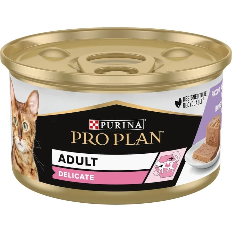 Purina Pro Plan Cat Delicate Turkey – Alleinfuttermittel für ausgewachsene Katzen, 85 g