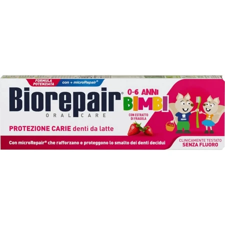 Biorepair Kids 0–6 jaar - Kindertandpasta 50 ml - Aardbei