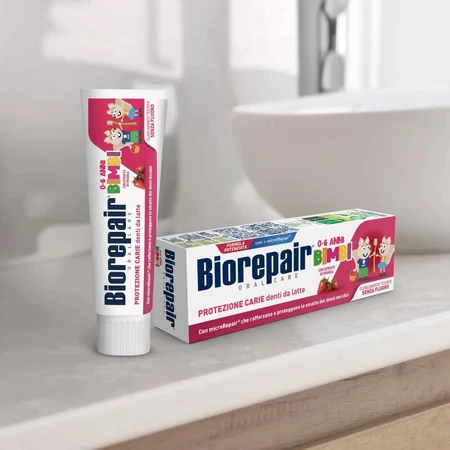 Biorepair Kids 0–6 jaar - Kindertandpasta 50 ml - Aardbei