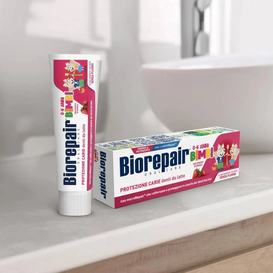 Biorepair Kids 0–6 jaar - Kindertandpasta 50 ml - Aardbei