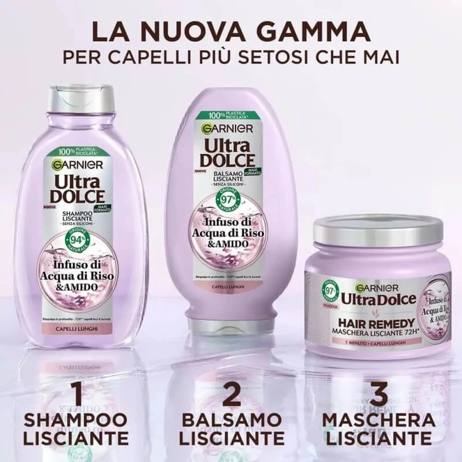 Garnier Ultra Gentle Rice Water &amp; Starch - Smoothing Mask 340 ml