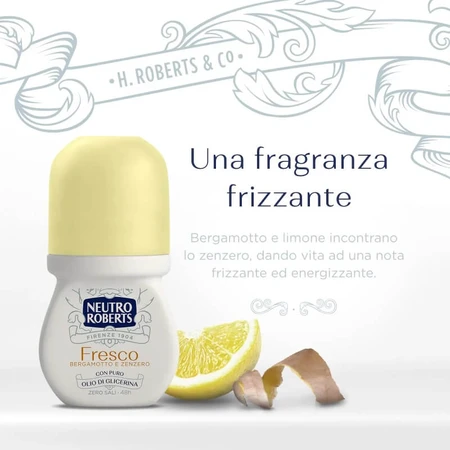 Neutro Roberts Fresh Bergamotte und Ingwer – Roll-On-Deodorant 50 ml