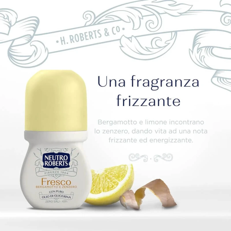 Neutro Roberts Fresh Bergamotte und Ingwer – Roll-On-Deodorant 50 ml