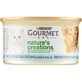 Purina Gourmet Nature’s Creations Poisson, épinards et riz - Aliment complet pour chats adultes, 85 g