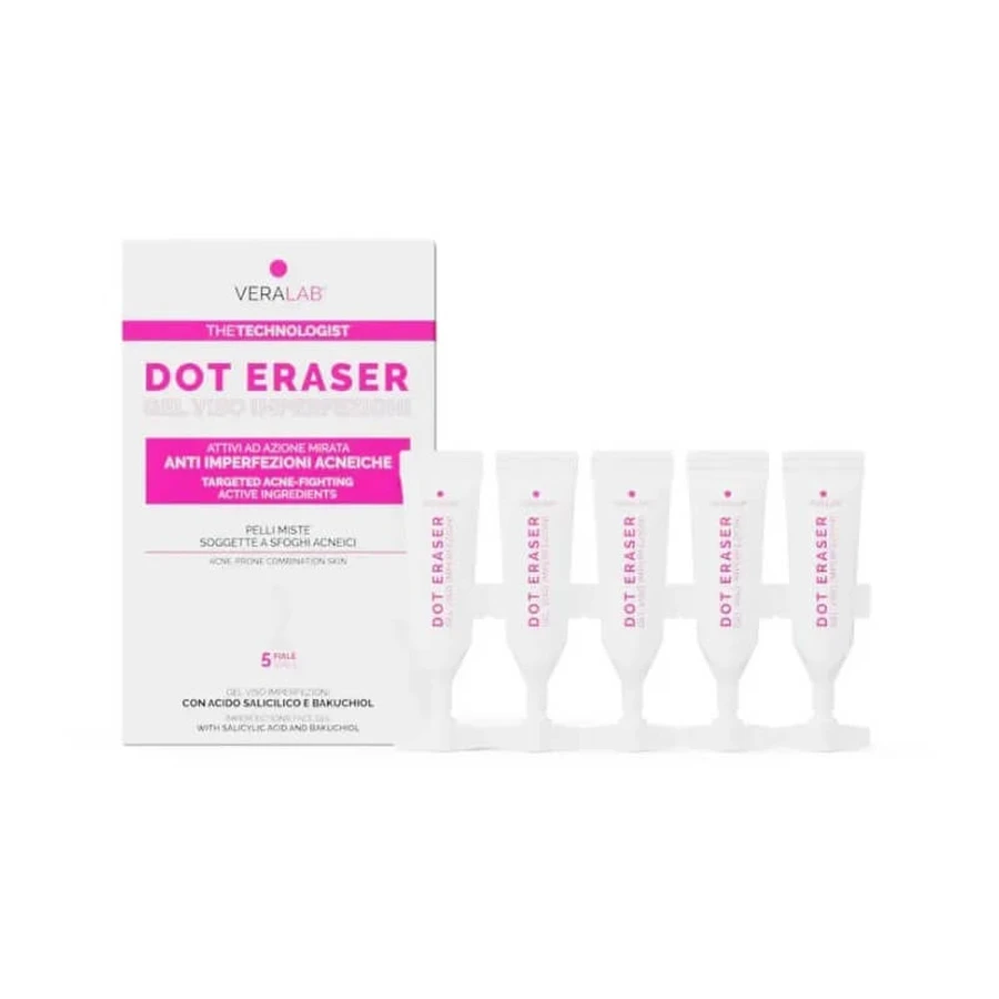 Veralab Dot Eraser - Gel facial para imperfecciones de la piel, 5 viales