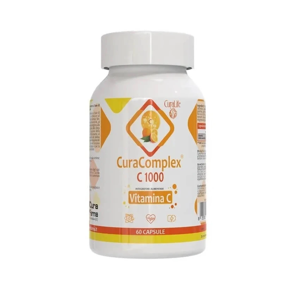 Curacomplex C1000 Vitamin C 60 Capsules - Supplement for the Immune System and Fatigue