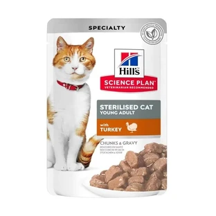 Hill's Science Plan pour chats stérilisés, jeunes adultes, à la dinde - Nourriture humide pour chats, 1 sachet (85 g)