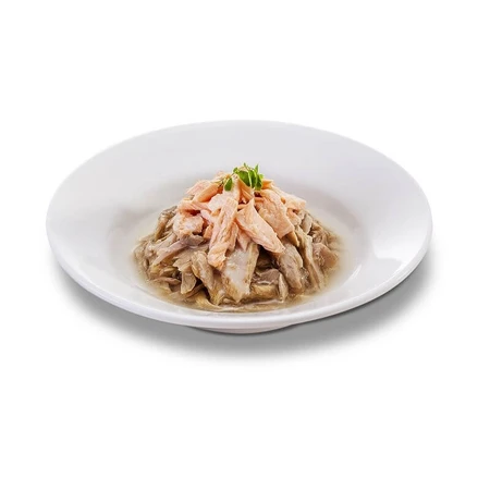 Cherie Hairball Tonijn met zalm in saus - Compleet voer voor katten met haarbalproblemen, 80 g