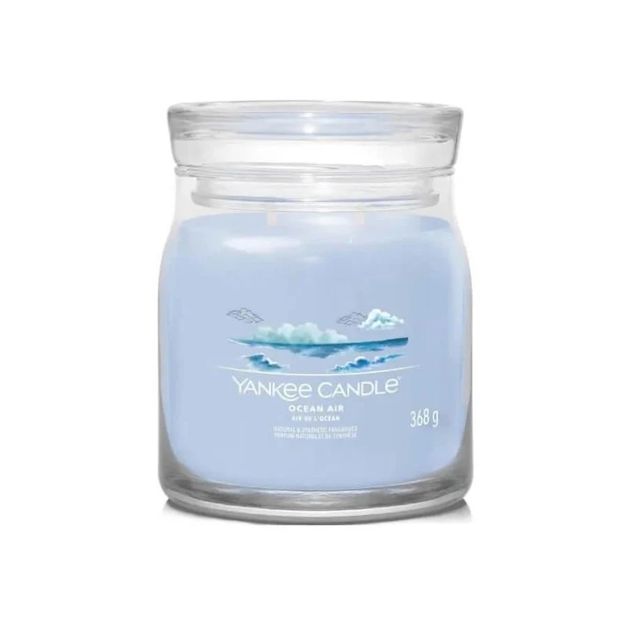 Yankee Candle Ocean Air - Vela perfumada en tarro mediano, 368 g