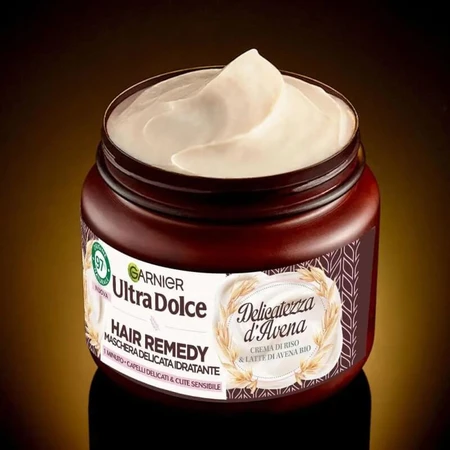 Garnier Ultra Gentle Hair Remedy: Delicia de avena - Mascarilla hidratante para cabello delicado, 340 ml