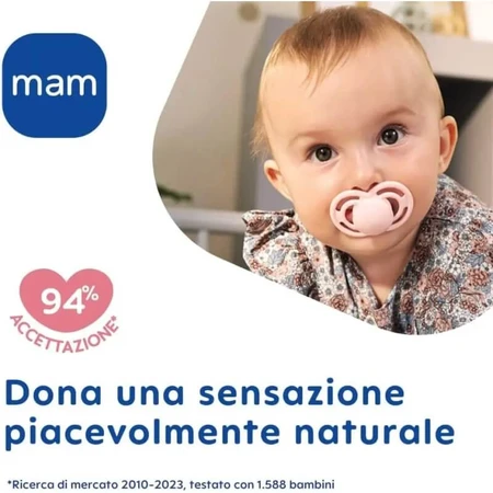 Mam Perfect 16m+ - Light Blue Silicone Pacifier