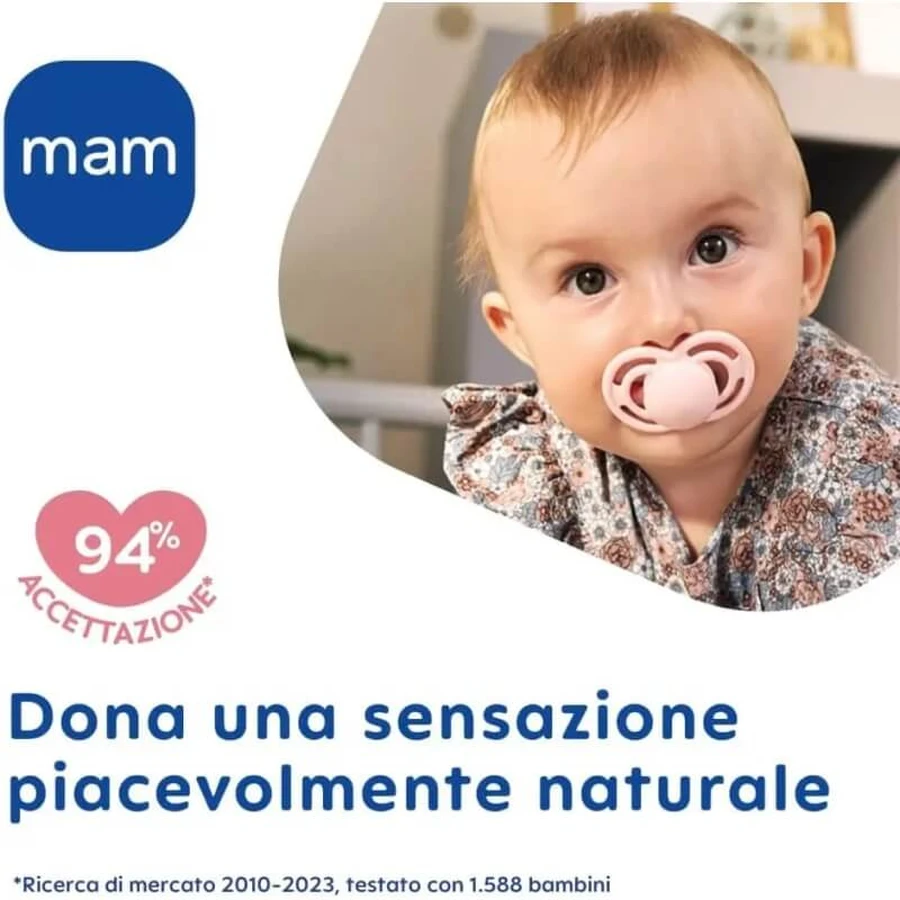 Mam Perfect 16m+ - Light Blue Silicone Pacifier