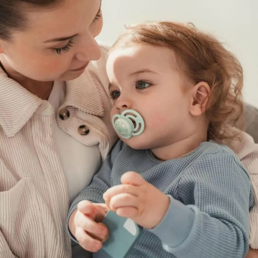 Mam Perfect 16m+ - Light Blue Silicone Pacifier