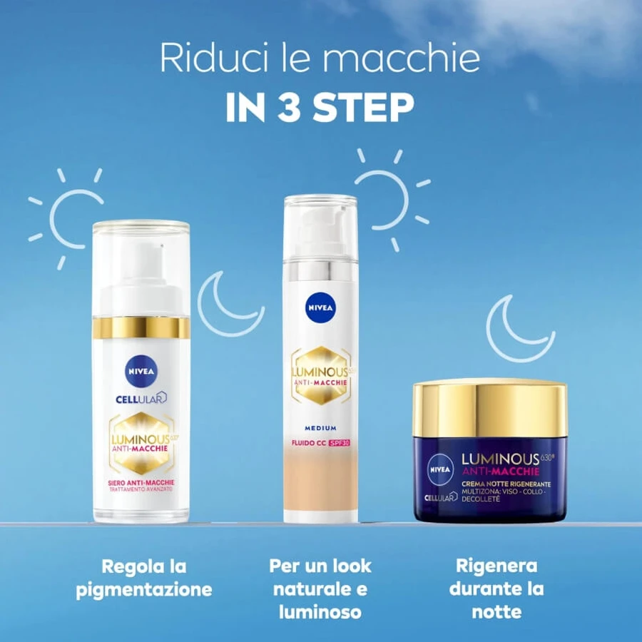 Nivea Luminous 630 Anti-Dark Spot 3-in-1 - CC-fluid SPF 30 - Nr. 02 Medium