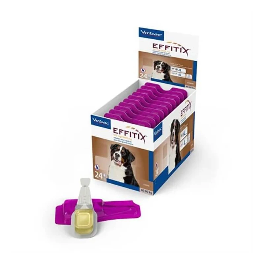 Virbac Effitix Spot-On - Parasietenbehandeling voor grote honden (20–40 kg) - 24 pipetten van elk 4,40 ml