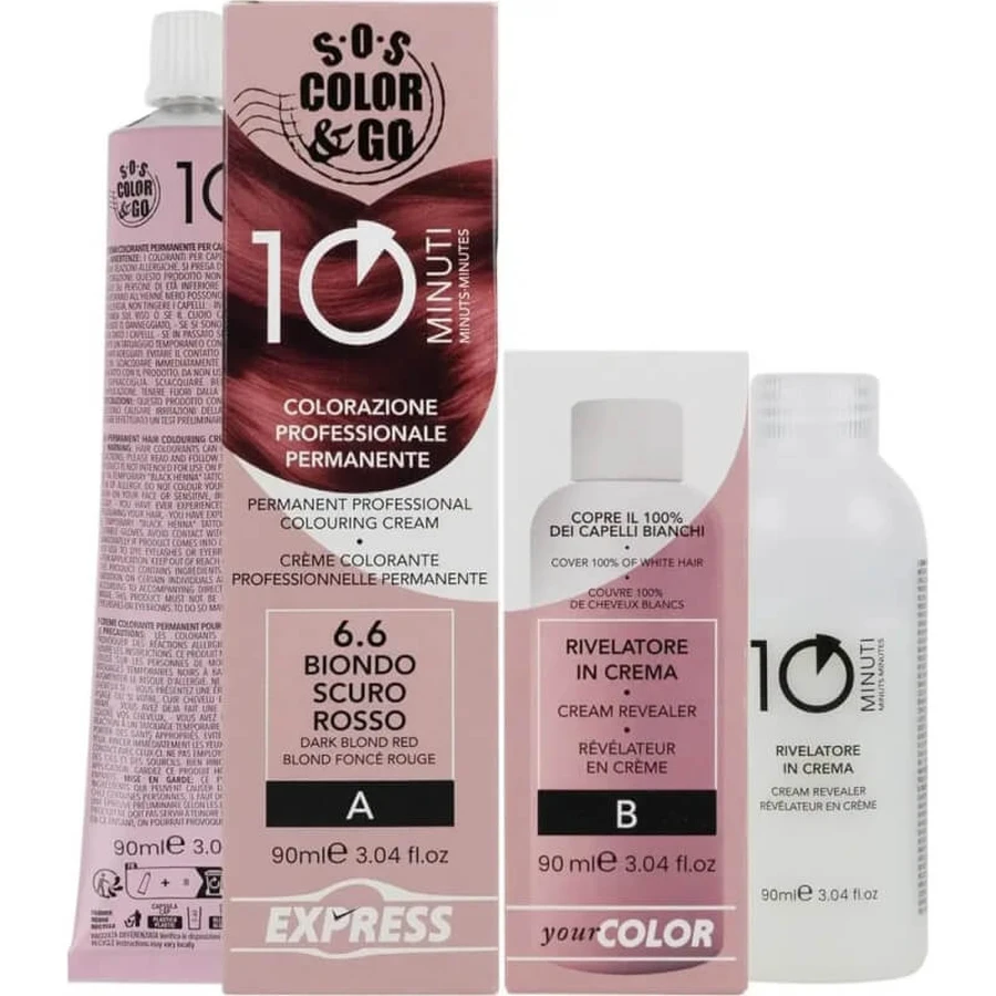 Alama Sos color&amp;go - Permanent Hair Color No. 6.6 Dark Red Blonde