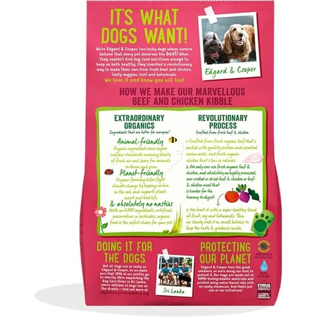 Edgard & Cooper Adult Fresh Beef and Chicken - Complete Food for Adult Dogs, 2.5 kg