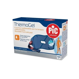 Pic Thermogel - Almohadilla térmica reutilizable para terapia de calor/frío en la rodilla, 17 x 30 cm