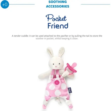 Chicco Pocket Friend Girl - Fopspeenhouder 0m+