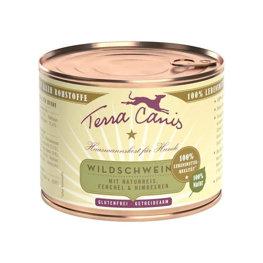 Terra Canis Classic Wild Boar - Complete Food for Adult Dogs of Normal Weight, 200 g