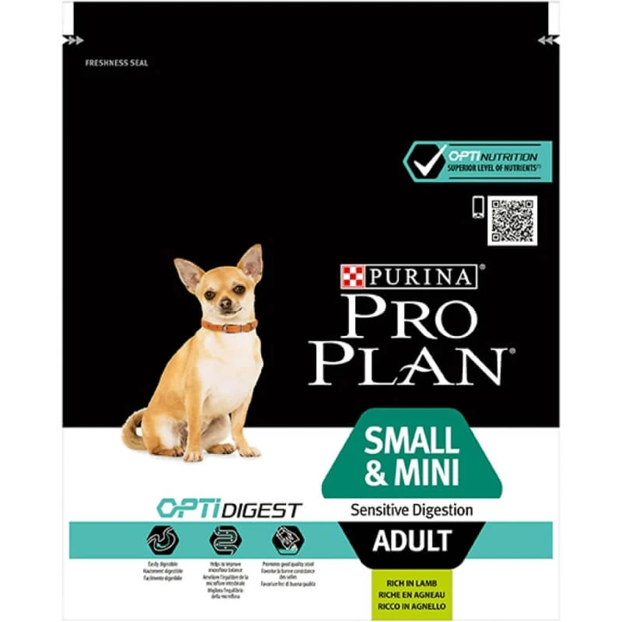 Purina Pro Plan Small &amp; Mini Adult Sensitive Digestion Cordero - Pienso completo para perros, 700 g