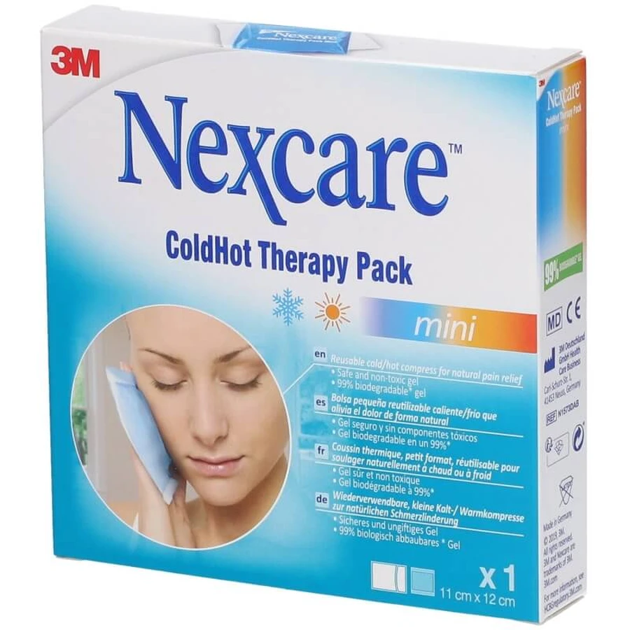 Nexcare Mini bolsa de terapia de frío y calor - Almohadilla reutilizable, 11 x 12 cm