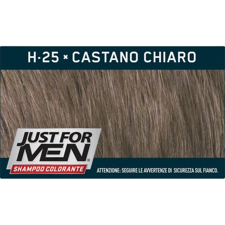 Just for Men Farbverstärkendes Shampoo – Bringt die Farbe Ihres Haares wieder zum Strahlen, H25 Hellbraun, 30 ml
