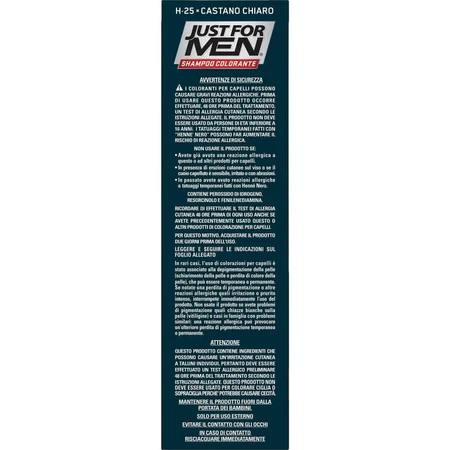 Just for Men Farbverstärkendes Shampoo – Bringt die Farbe Ihres Haares wieder zum Strahlen, H25 Hellbraun, 30 ml
