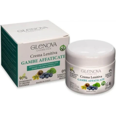 Crema calmante Glenova para piernas cansadas, 125 ml