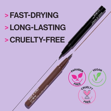 Wet n Wild Megaliner - Vloeibare eyeliner - E8711 Zwart