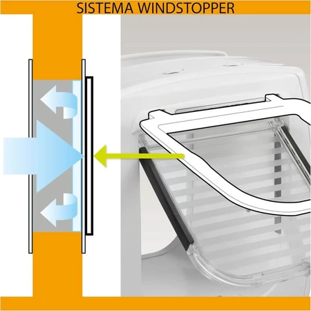 Ferplast Swing 15 Brown – drzwi dla psów średnich i dużych z 4-kierunkowym mechanizmem blokującym, 41,2 x 9,6 x wys. 48,2 cm: ceny i cechy